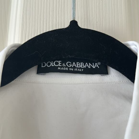 Dolce & Gabbana Lace front Tuxedo Shirt White size IT 38 - Picture 2 of 13